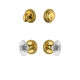 Grandeur Newport Rosette w/ Burgundy Crystal Knob & Matching Deadbolt