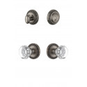Grandeur Newport Rosette w/ Chambord Crystal Knob & Matching Deadbolt