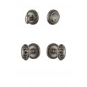 Grandeur Newport Rosette w/ Grande Victorian Knob & Matching Deadbolt