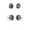 Grandeur Newport Rosette w/ Provence Crystal Knob & Matching Deadbolt