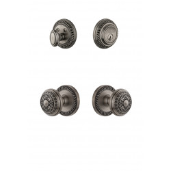 Grandeur Newport Rosette w/ Windsor Knob & Matching Deadbolt
