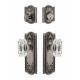 Grandeur Parthenon Plate w/ Baguette Crystal Knob & Matching Deadbolt
