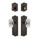 Grandeur Parthenon Plate w/ Baguette Crystal Knob & Matching Deadbolt
