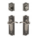 Grandeur Parthenon Long Plate w/ Bellagio Lever & Matching Deadbolt