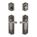 Grandeur Parthenon Long Plate w/ Georgetown Lever & Matching Deadbolt