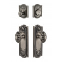 Grandeur Parthenon Long Plate w/ Grande Victorian Knob & Matching Deadbolt