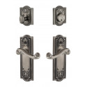 Grandeur Parthenon Long Plate w/ Newport Lever & Matching Deadbolt