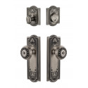 Grandeur Parthenon Long Plate Long Plate Knob & Deadbolt Set