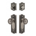 Grandeur Parthenon Long Plate w/ Soleil Knob & Matching Deadbolt