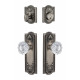 Grandeur Parthenon Plate w/ Versailles Crystal Knob & Matching Deadbolt