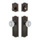 Grandeur Parthenon Plate w/ Versailles Crystal Knob & Matching Deadbolt