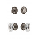 Grandeur Soleil Rosette w/ Baguette Crystal Knob & Matching Deadbolt