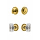 Grandeur Soleil Plate w/ Baguette Crystal Knob & Matching Deadbolt