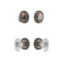Grandeur Soleil Rosette w/ Biarritz Crystal Knob & Matching Deadbolt