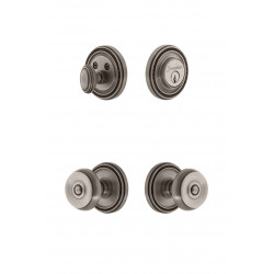 Grandeur Soleil Rosette w/ Bouton Knob & Matching Deadbolt