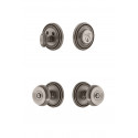 Grandeur Soleil Rosette w/ Bouton Knob & Matching Deadbolt