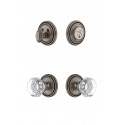 Grandeur Soleil Rosette w/ Chambord Crystal Knob & Matching Deadbolt