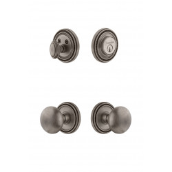 Grandeur Soleil Rosette w/ Fifth Avenue Knob & Matching Deadbolt