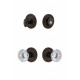 Grandeur Soleil Plate w/ Fonatinebleau Crystal Knob & Matching Deadbolt