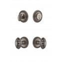 Grandeur Soleil Rosette w/ Grande Victorian Knob & Matching Deadbolt