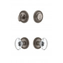 Grandeur Soleil Rosette w/ Provence Crystal Knob & Matching Deadbolt
