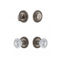 Grandeur Soleil Rosette w/ Versailles Crystal Knob & Matching Deadbolt