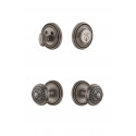Grandeur Soleil Rosette w/ Windsor Knob & Matching Deadbolt