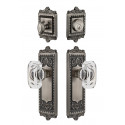Grandeur Windsor Long Plate w/ Baguette Crystal Knob & Matching Deadbolt