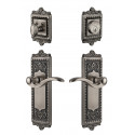 Grandeur Windsor Long Plate w/ Bellagio Lever & Matching Deadbolt