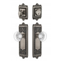 Grandeur Windsor Long Plate w/ Bordeaux Crystal Knob & Matching Deadbolt
