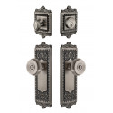 Grandeur Windsor Long Plate w/ Bouton Knob & Matching Deadbolt