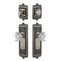 Grandeur Windsor Long Plate w/ Chambord Crystal Knob & Matching Deadbolt