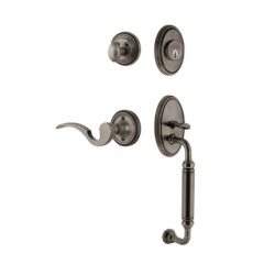 Nostalgic Warehouse CLAMAN_C Grip Classic Plate C Grip Entry Set w/ Manor Lever