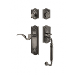 Nostalgic Warehouse MEAMAN_F Grip Meadows Plate F Grip Entry Set w/ Manor Lever