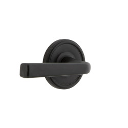 Ageless Iron LOCLAN Loch Rosette Interior Set w/ Lance Lever, Black Iron Finish