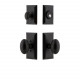 Ageless Iron VALAEG-68 Vale Short Plate Entry Set w/ Aeg Knob, Black Iron