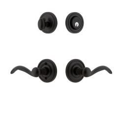 Ageless Iron LOCTIN-68 Loch Rosette Entry Set w/ Tine Lever, Black Iron
