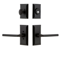 Ageless Iron VALDRK-68 Vale Short Plate Entry Set w/ Dirk Lever, Black Iron
