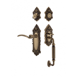 Nostalgic Warehouse VICSWN_F Grip Victorian Plate F Grip Entry Set w/ Swan Lever
