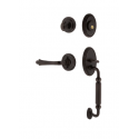Nostalgic Warehouse CLAFLR_F Grip Classic Plate F Grip Entry Set w/ Fleur Lever