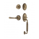 Nostalgic Warehouse CLAFLR_F Grip Classic Plate F Grip Entry Set w/ Fleur Lever