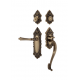 Nostalgic Warehouse VICFLR_S Grip Victorian Plate S Grip Entry Set w/ Fleur Lever