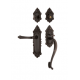 Nostalgic Warehouse VICFLR_S Grip Victorian Plate S Grip Entry Set w/ Fleur Lever
