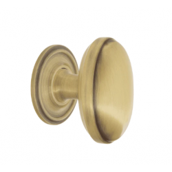Nostalgic Warehouse CKB_HOM Homestead Brass 1 3/4" Cabinet Knob w/ Rose