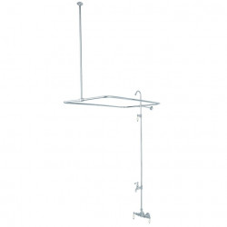 Kingston Brass CC6 Vintage 3-3/8" Wall Mount Tub Filler w/ H&C Porcelain Levers