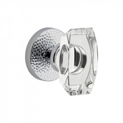 Viaggio CLOMHMSTA Circolo Hammered Rosette with Stella Crystal Knob