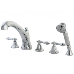 Kingston Brass KS432 Metropolitan Roman Tub Filler w/ Hand & Shower w/ AL lever handles