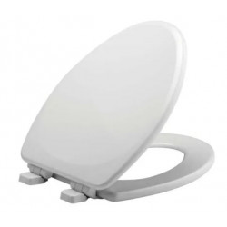 BEMIS 143SLOW 000 Toilet Seat, Elongated, Slow-Closing, White