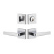 Viaggio QADMLTLUS Quadrato Leather Rosette Entry Set with Lusso Lever and Matching Deadbolt
