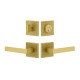Viaggio QADMLTLUS Quadrato Leather Rosette Entry Set with Lusso Lever and Matching Deadbolt